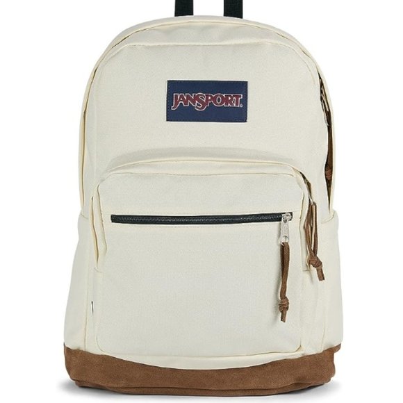Jansport Bags New Jansport Backpack With Leather Bottom Coconut